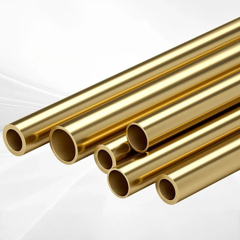 Brass Round Tube Pipe — OD 6–40mm, Wall 0.2–2mm, Length 300mm