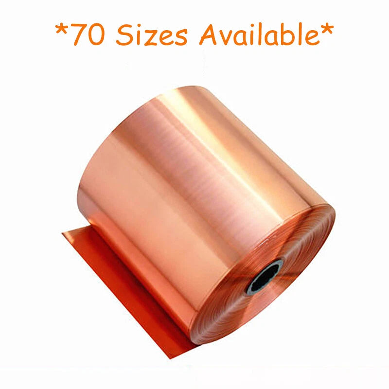 99.9% Pure Copper Metal Sheet Foil Plate, Sheet Thick 0.2mm-1mm Conductive Roll