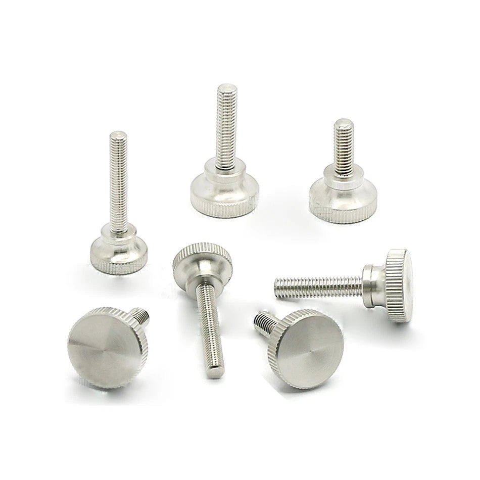 M2⁄M2.5 Thumb Screws Flared Shoulder Knurled Head Knob Bolts Stainless Steel - HomeDIYer