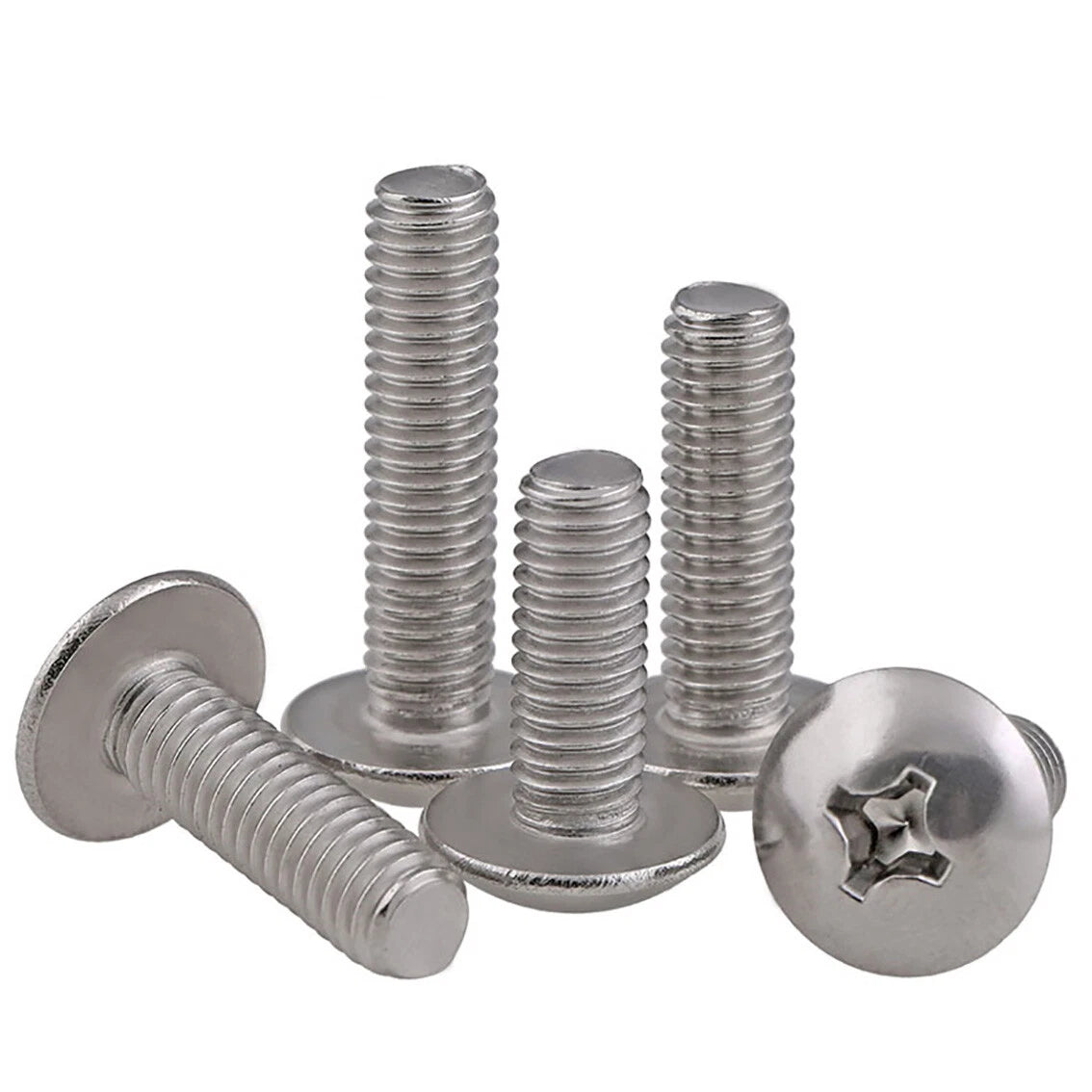 M4–M6 Stainless Steel Phillips Truss Head Machine Screws – 201 SUS, Lengths 6mm–50mm