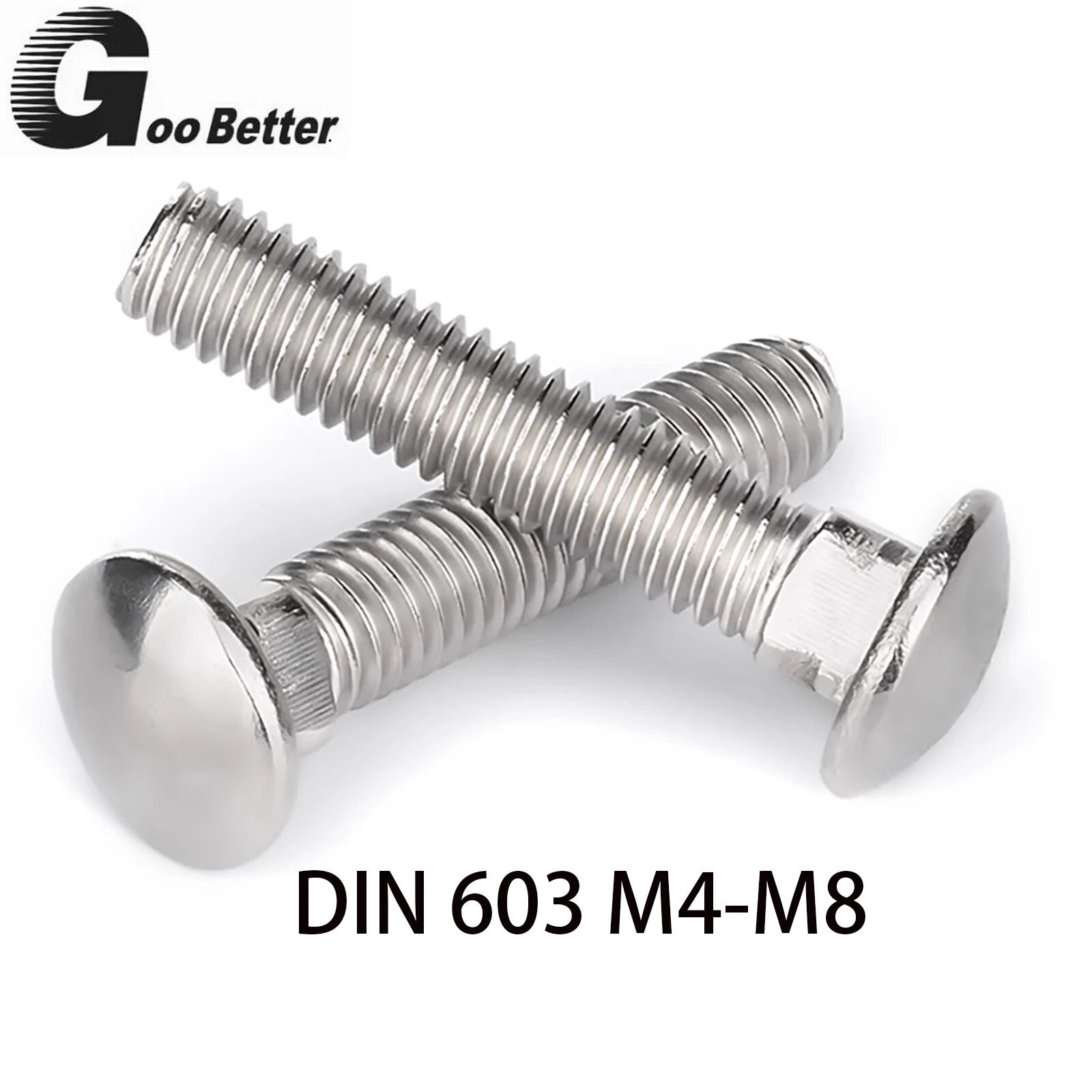 A2 Stainless Steel Cup Square Carriage Bolts (Coach Bolts) — M4 M5 M6 M8