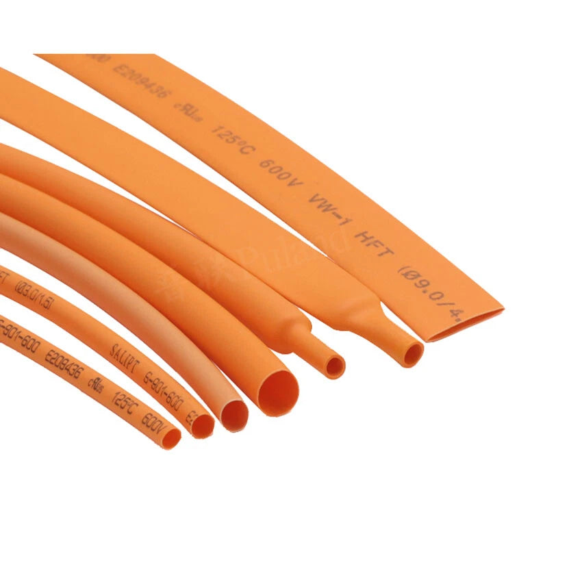 Orange Heat Shrink Tubing 2:1 Ratio – Electrical Wire Insulation Sleeving φ1mm–φ50mm