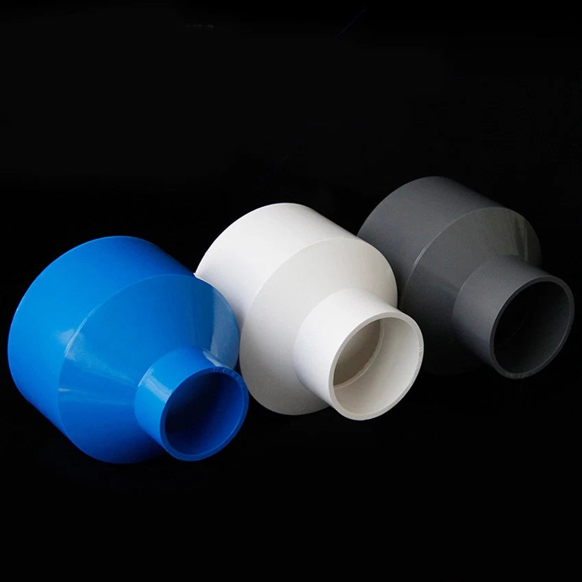 ID:50mm-200mm PVC Water Supply Plumbing Pipe Fittings Reducer Connector Adapter