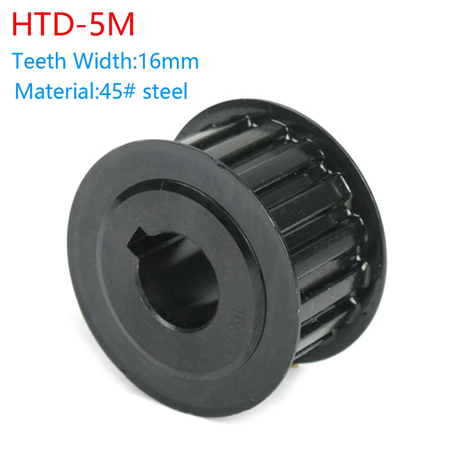 HTD-5M 16-60Teeth Timing Belt Pulleys Pitch 5mm Width 16mm With Keyway 45# steel