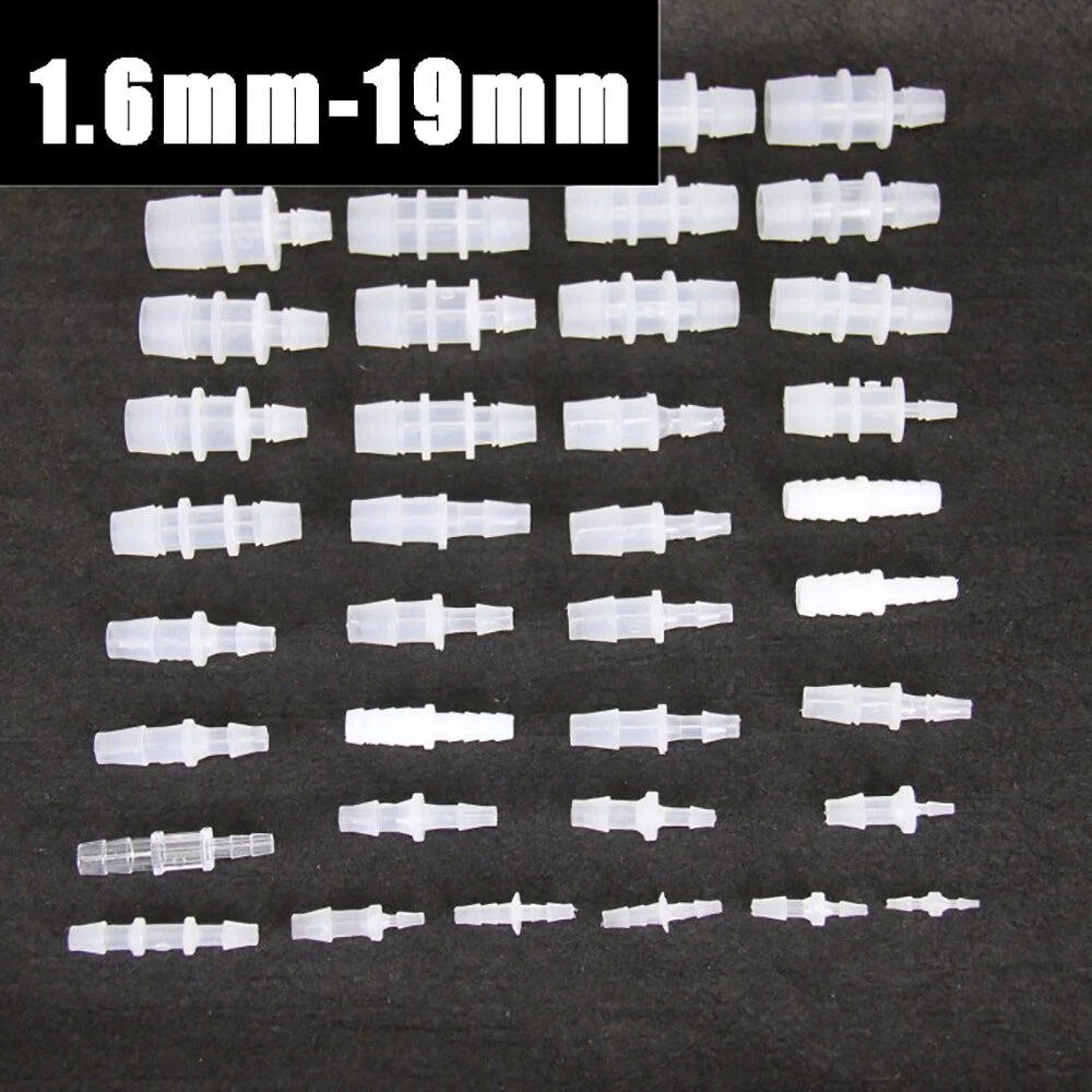 Straight Reducer Joiner — Plastic Barbed Hose Connector, 1.6mm–19mm