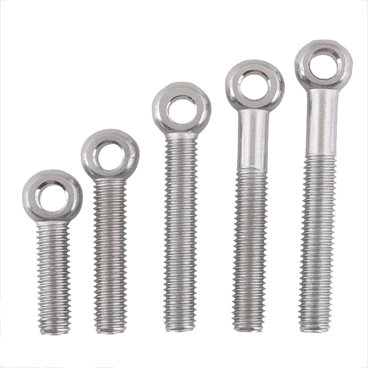 304 Stainless Steel Forged Eye Bolts with Threaded Shank — M5 M6 M8 M10 M12 - HomeDIYer