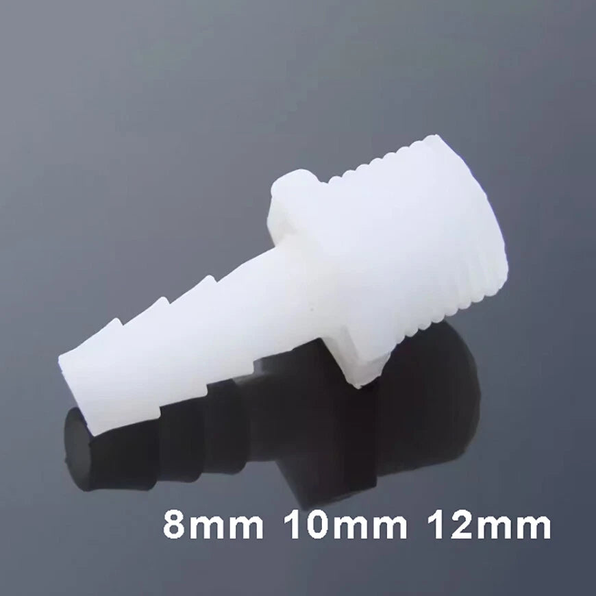 Plastic Barbed Hosetail Connector 8mm 10mm 12mm x Male G1/2" — Pond Pool Hose Adaptor