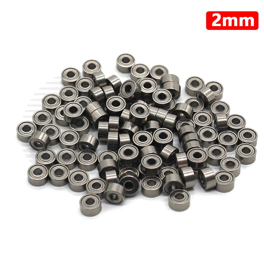 Bore 2mm Miniature Deep Groove Ball Bearings Full Cage for RC Model Toy Car DIY