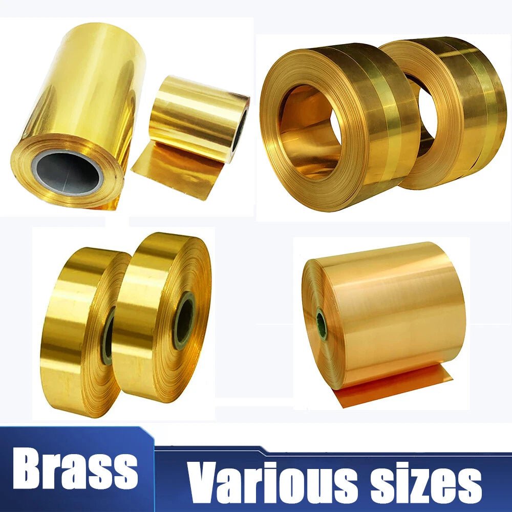 Brass Sheet Foil Plate Brass Strip Coil 0.1/0.2/0.3/0.4/0.5/0.6/0.8mm/1mm Thick - HomeDIYer