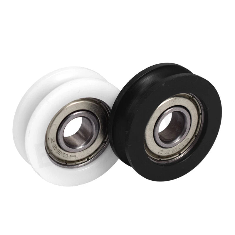 Round U Groove Nylon Pulley Guide Wheels Roller Ball Bearing Roller 8x30x10mm