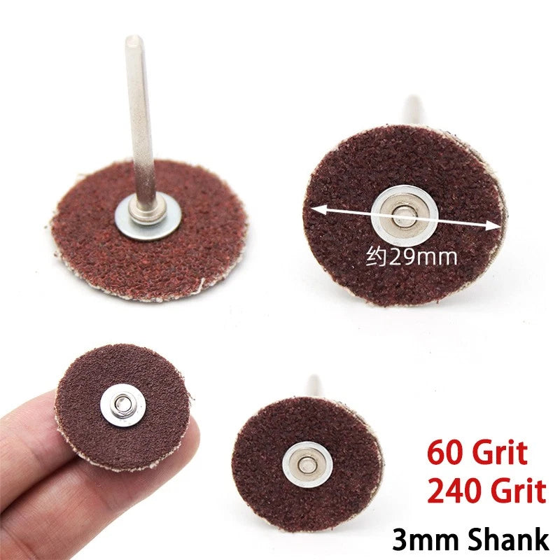 T-Shaped Flap Wheel 29mm | 3mm Shank | 60 & 240 Grit | Dremel Rotary Tool Sanding