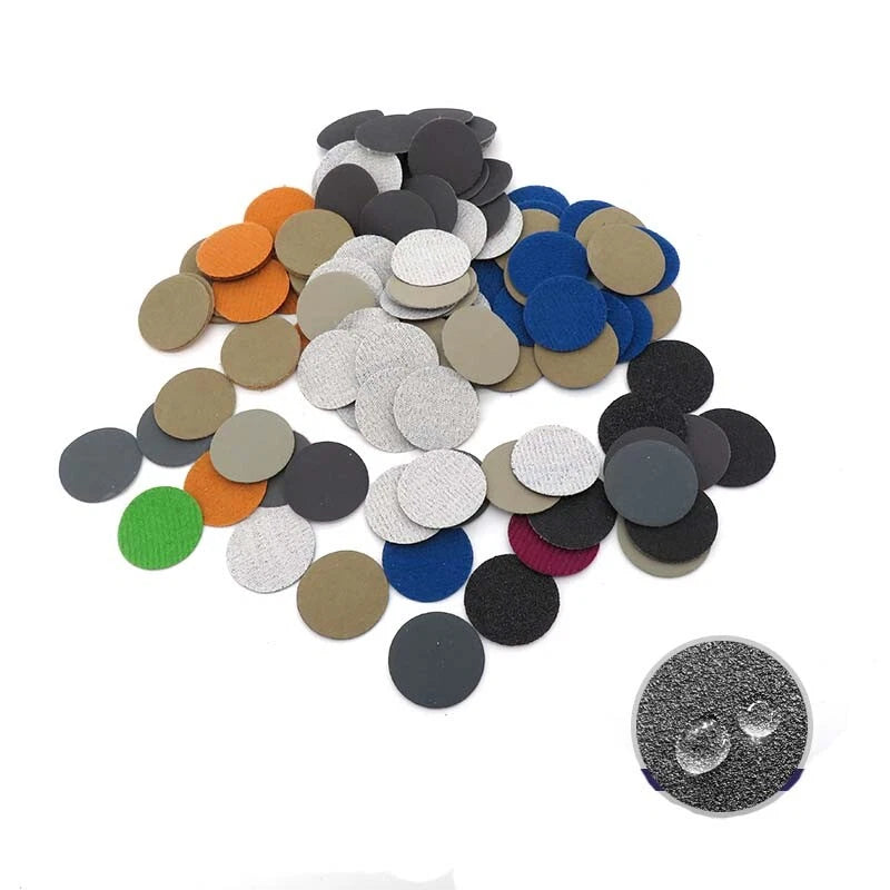 1" Inch 25mm Wet and Dry Sandpaper Round Sanding Discs Hook and Loop P60-P10000