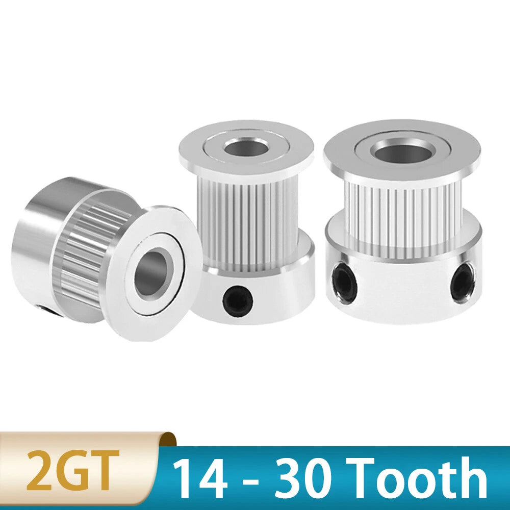 GT2 Timing Belt Pulley 14-30 Tooth 4-12mm Bore Belt Width 6mm For 3D Dinter CNC