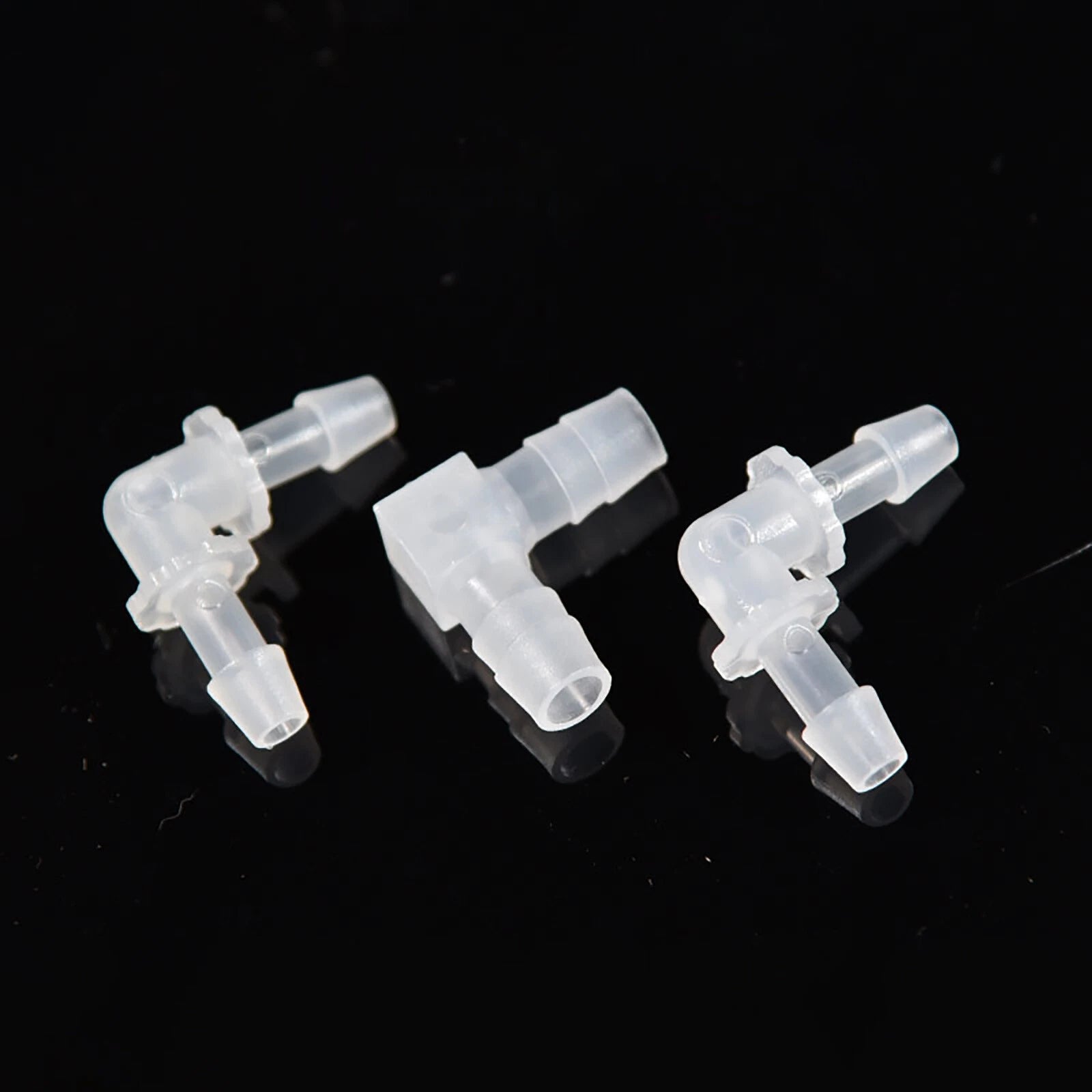 90° Elbow Barbed Hose Connector — Plastic L-Joiner for Air, Fuel & Water Lines