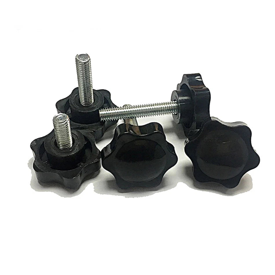 M5 M6 M8 Plastic Black Rosette Thumb Screws Knobs Bolt Star Knob Thumbscrews
