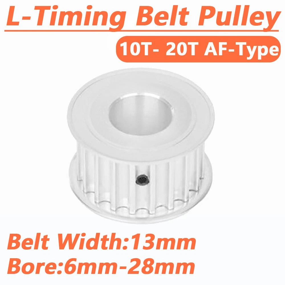 L Timing Belt Pulleys Synchronous Wheel 13mm Width 10 - 20 Teeth 6mm-28mm Bore