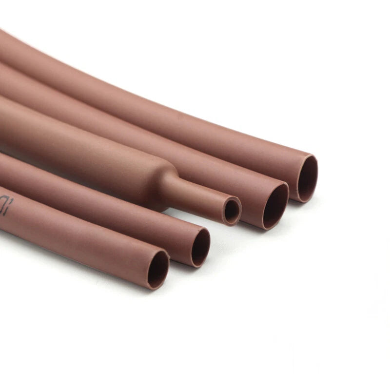 Brown PE Heat Shrink Tubing 2:1 — Electrical Wire Sleeving, 1mm–50mm