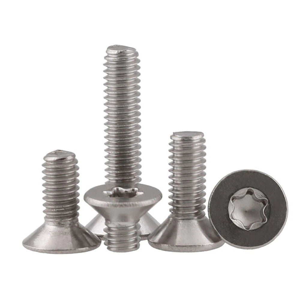 Torx Countersunk Head Screws M2 M2.5 M3 M4 — A2 Stainless Steel Security Machine Screws