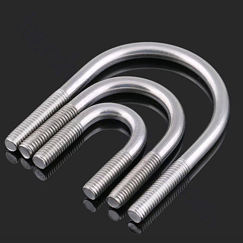 304 Stainless Steel U - Bolts — M6 M8 M10 M12, Pipe Clamp U - Bend Screws with Nuts - HomeDIYer
