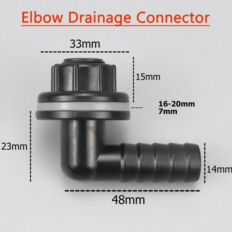 3/8" Elbow Hose Barb Fitting for Aquarium, Fish Tank & Pond — Black