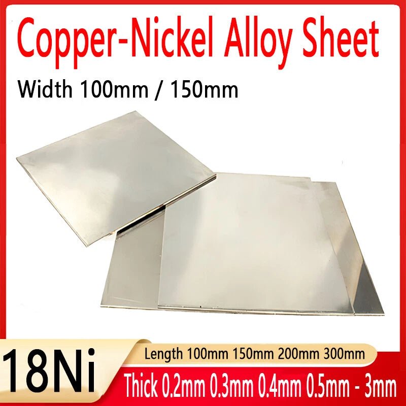 Copper-Nickel Alloy Sheet Plate Cupronickel 18 Ni Metal Foil Panel 0.2-3mm Thick - HomeDIYer