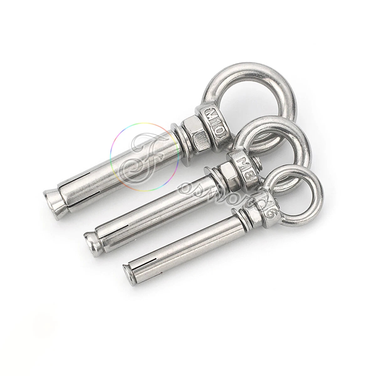 M8 M10 Closed Hook Eye Bolt Shield Anchor — 304 Stainless Steel Expansion Bolt