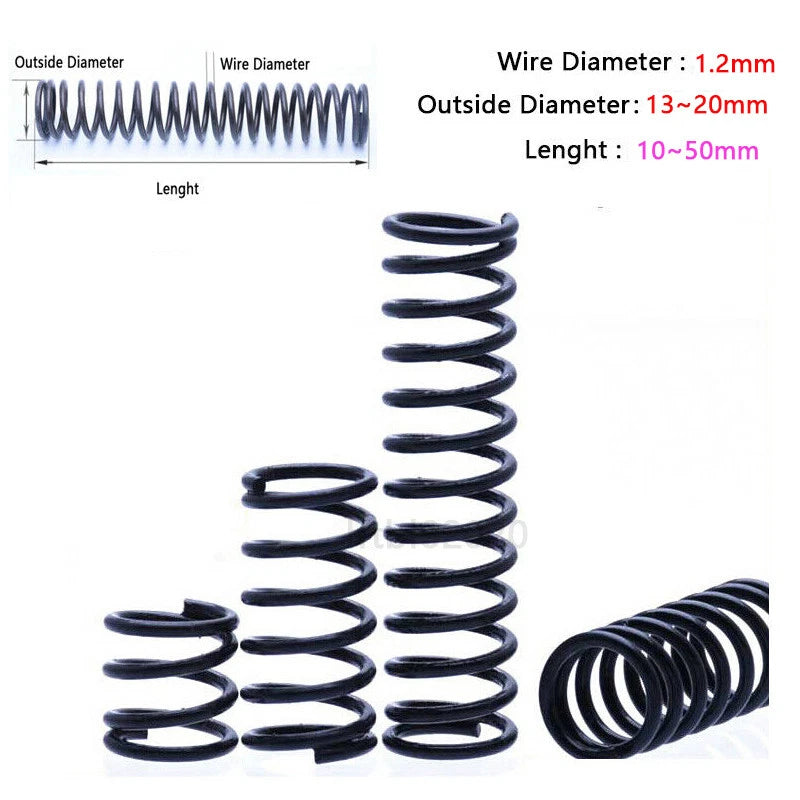 Compression Spring 13-20mm Outer Dia. & 10-50mm Length & 1.2 Wire Dia. Pressure