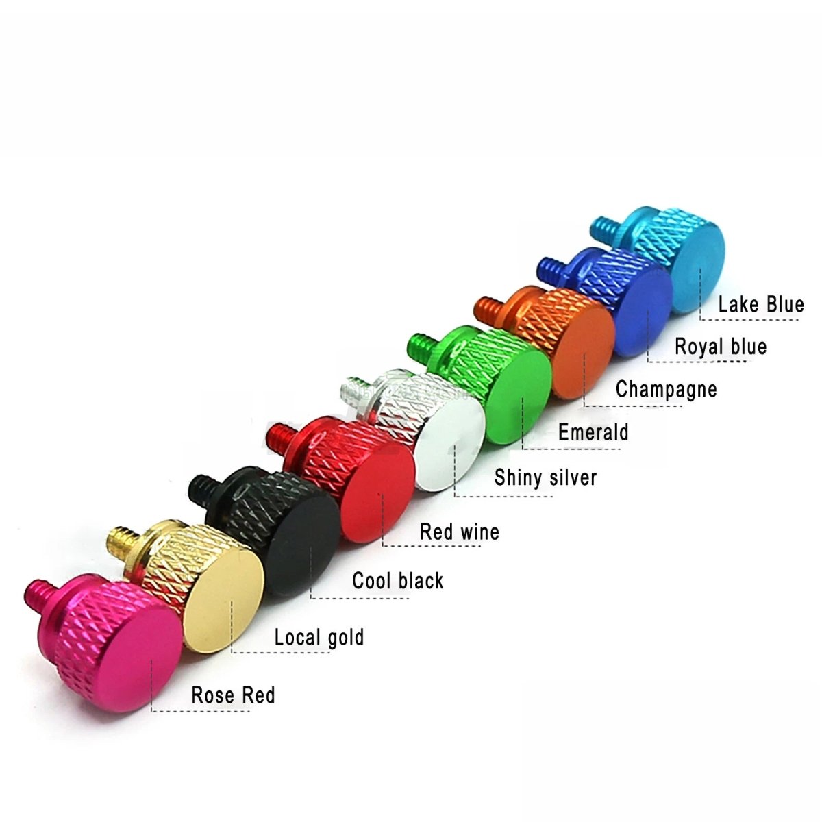 UNC 6 - 32 Anodized Aluminum Knurled Thumb Screws – 6mm, for PC Computer Case (Toolless) - HomeDIYer