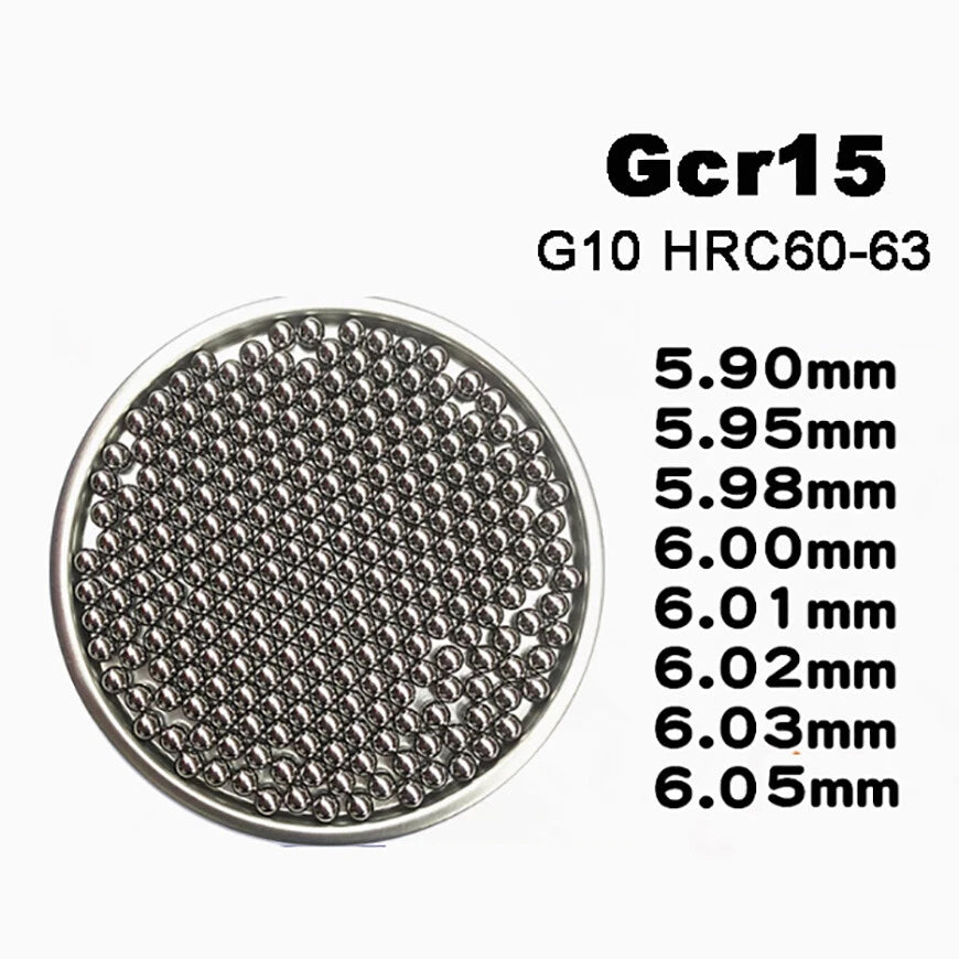 Durable Bicycle Gcr15 Steel Ball Bearing G10 Replacement Bearings 5.9mm-6.03mm