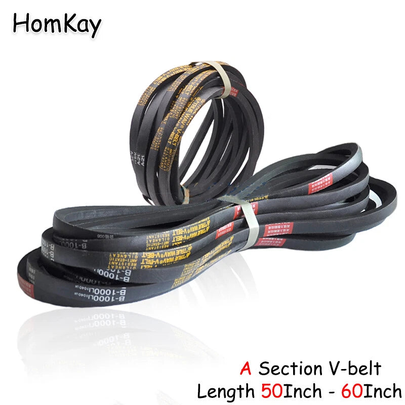 A Section V-Belt 13x8mm | Rubber Triangle Drive Belt A51–A61 (50"–60")