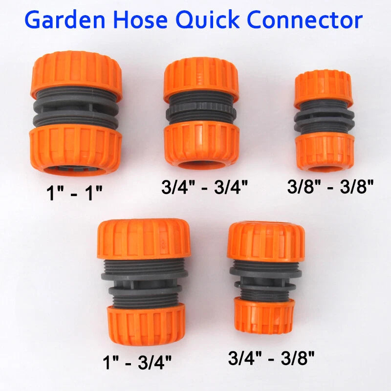 Hose Quick Connector — Universal Garden Hose Tap Adaptor Fitting (3/8" to 1")