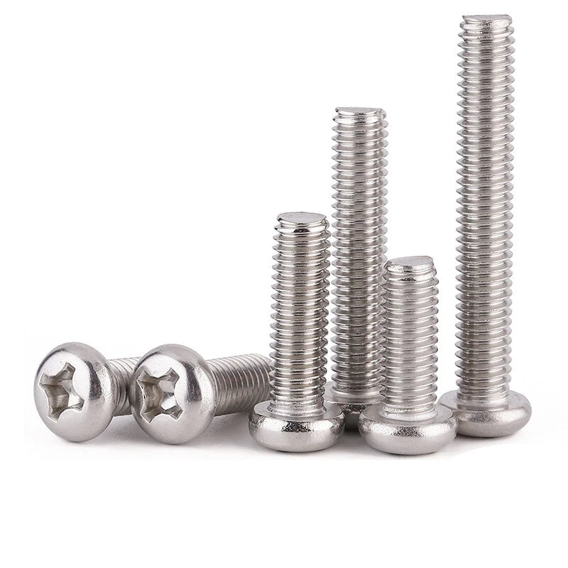 M2 M2.5 M3 Phillips Pan Head Screws – 316 Stainless Steel Marine Grade, Fully Threaded