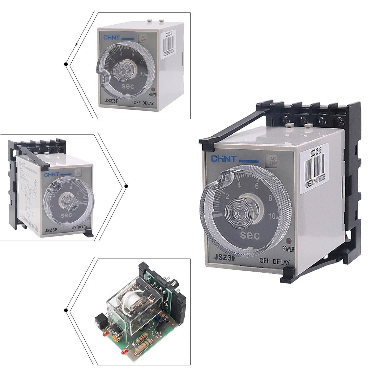 Time relay power off delay JSZ3F DC 24V AC 36V 110V 220V 380V - HomeDIYer