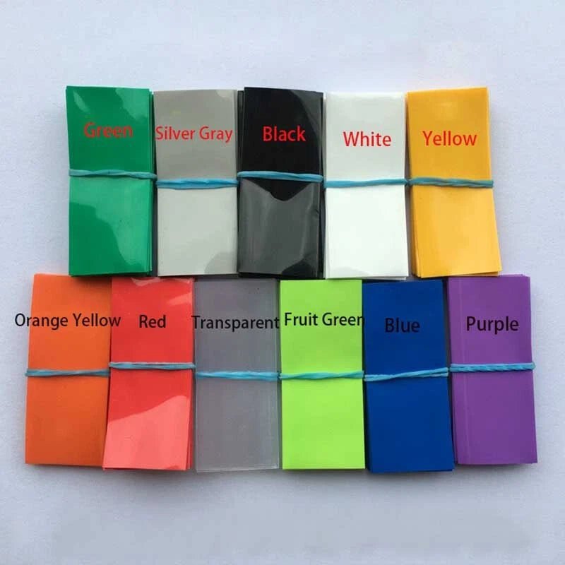 PVC Heat Shrink Tubing for 18650 Battery Packs — 7mm to 150mm, Multiple Colors