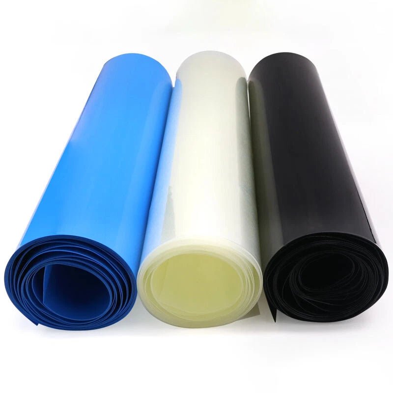PVC Heat Shrink Tubing for Battery Wrapping — 258mm to 625mm Wide, Multiple Colors - HomeDIYer