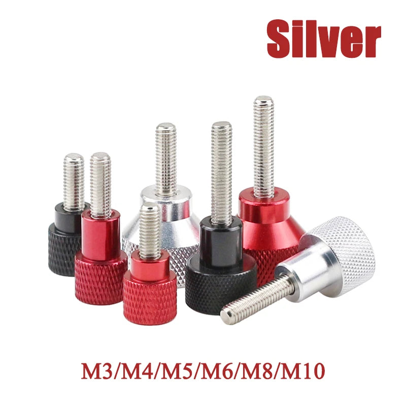 Knurled Thumb Screws with Steps – Aluminium Alloy Hand Grip Step Bolts M3 M4 M5 M6 M8 M10
