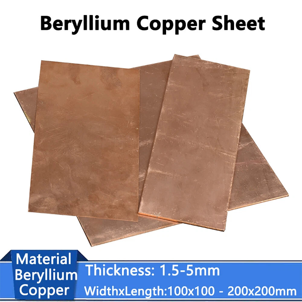 Beryllium Copper Sheet Metal Plate Flat Panel Beryllium Bronze Thick 1.5mm~5mm