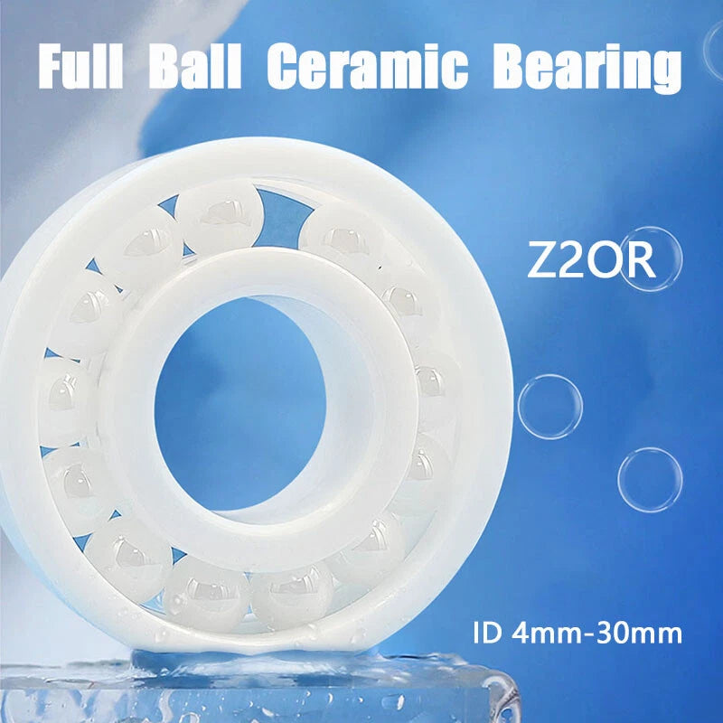 Full Ball Ceramic Bearings ZrO2 Zirconium Oxide Without Retainer Bore 4mm-30mm