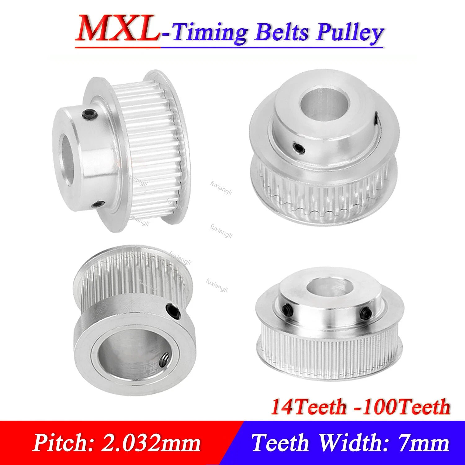 MXL-type Timing Belt Pulleys Pitch 2.032mm With Step Synchronous Wheel Width 7mm