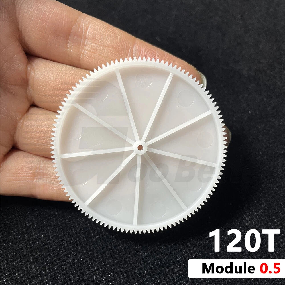 Mod 0.5 120T Plastic Spur Gear for 2mm Motor Shaft RC Model Toy Transmission DIY