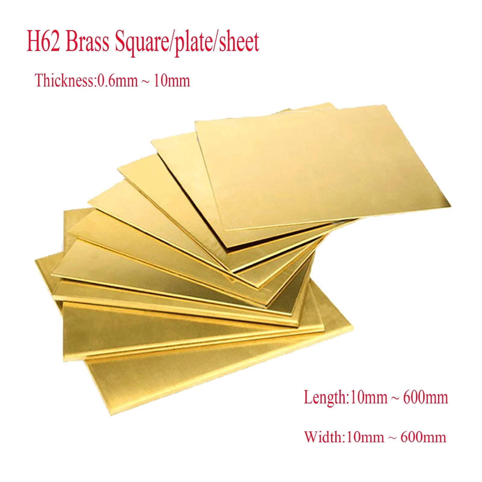 Brass Square/plate/sheet 0.6mm 0.8mm To 10mm - Brass Sheet Metal Guillotine Cut