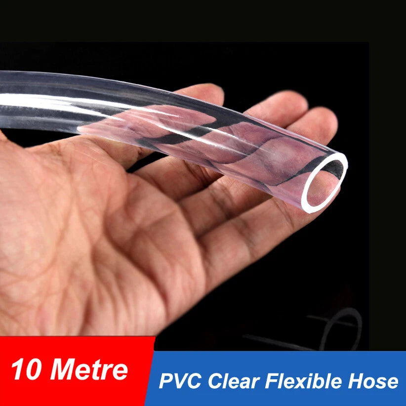 PVC Clear Flexible Tubing — Plastic Hose Pipe for Water, Fuel, Air & Aquarium