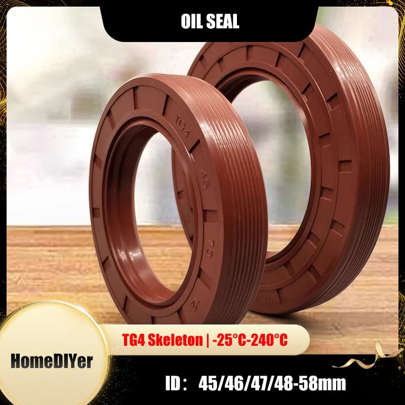 TC Oil Seal Metric — Rotary Shaft Seal, TC4 Double Lip, ID 45–58mm