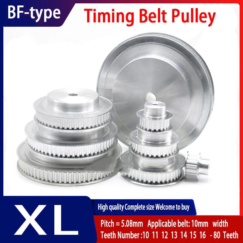 XL Timing Belt Pulley BF-Type Pitch 5.08mm 10T 11T 12T - 80T For CNC, 3D Printer