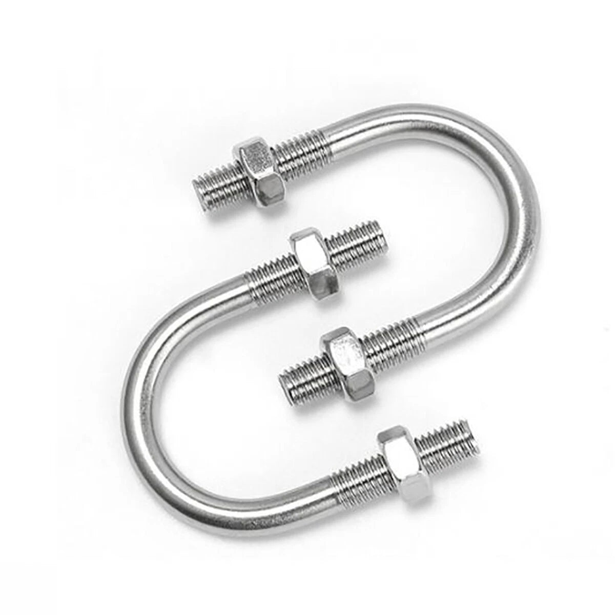 M6 M8 U - Bolt Exhaust Clamp with Hex Nuts — 304 Stainless Steel Pipe Tube Clip - HomeDIYer