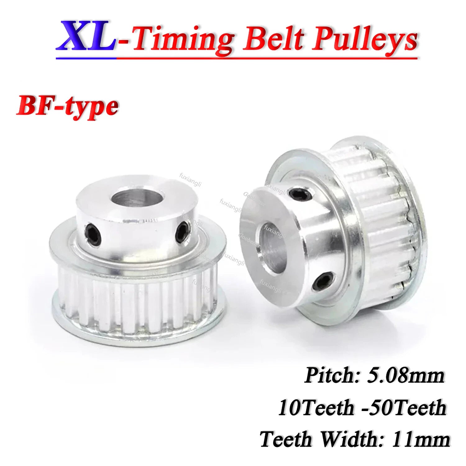 XL10T-50T Timing Belt Pulleys Pitch 5.08mm BF-type CNC Drive Pulley Width 11mm