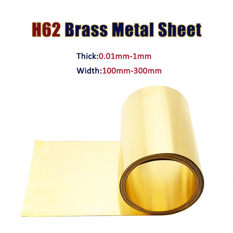 H62 Brass Sheet Plate Metal Sheet Foil Plate Strip Width:100-300mm Thk:0.01-1mm