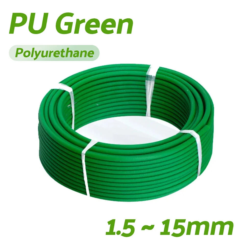 Round Urethane Drive Belt – Rough Surface Green | 1.5mm–18mm Diameter, 1M–50M Length
