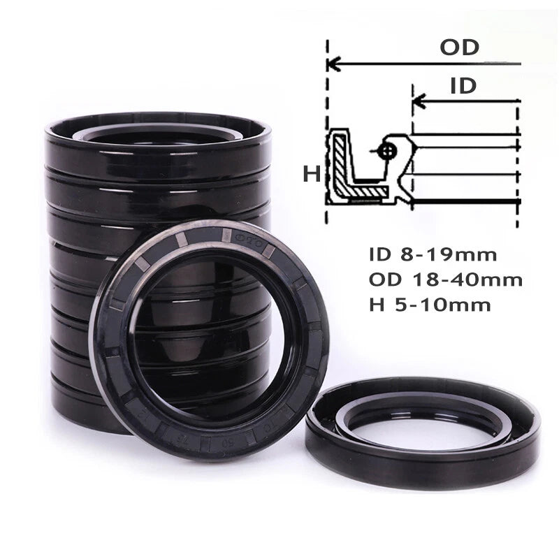 NBR TC Oil Seal — Double Lip Rotary Shaft Seal, Nitrile Rubber, Metric Sizes