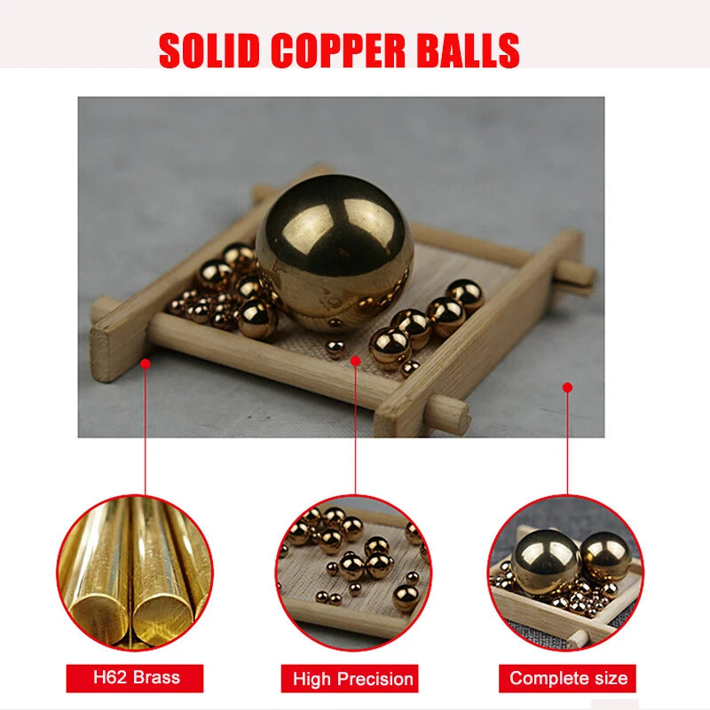 H62 Solid Precision Brass Ball Diameter 0.9-45mm Pure Copper Metal Ball Bearings